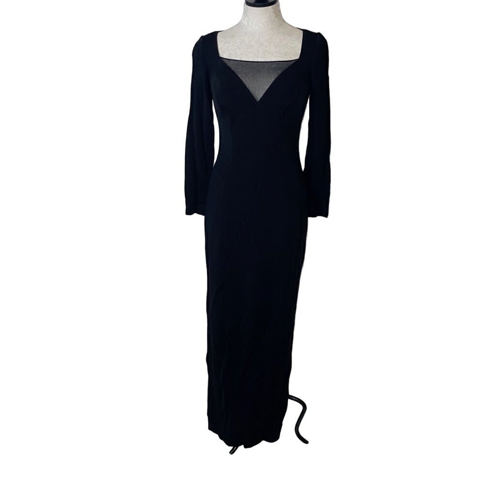 Tadashi Vintage Bodycon Dress Size Small Long Sleeves Side Slits Deadstock New